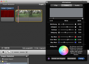 iMovie Videobearbeitung