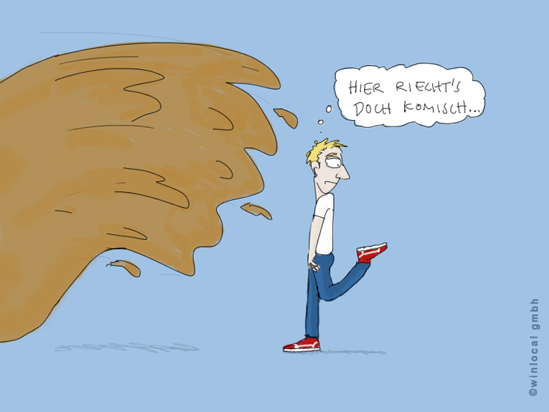 Shitstorms kommen meist unerwartet 4 Shitstorms - 4 Cartoons! von Tobias Kerstin