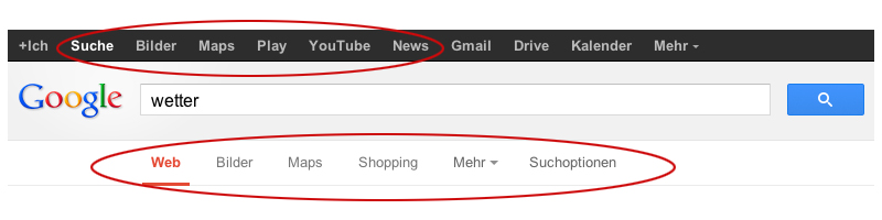 Googles Suchmaschinen
