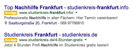 Anzeigen Studienkreis