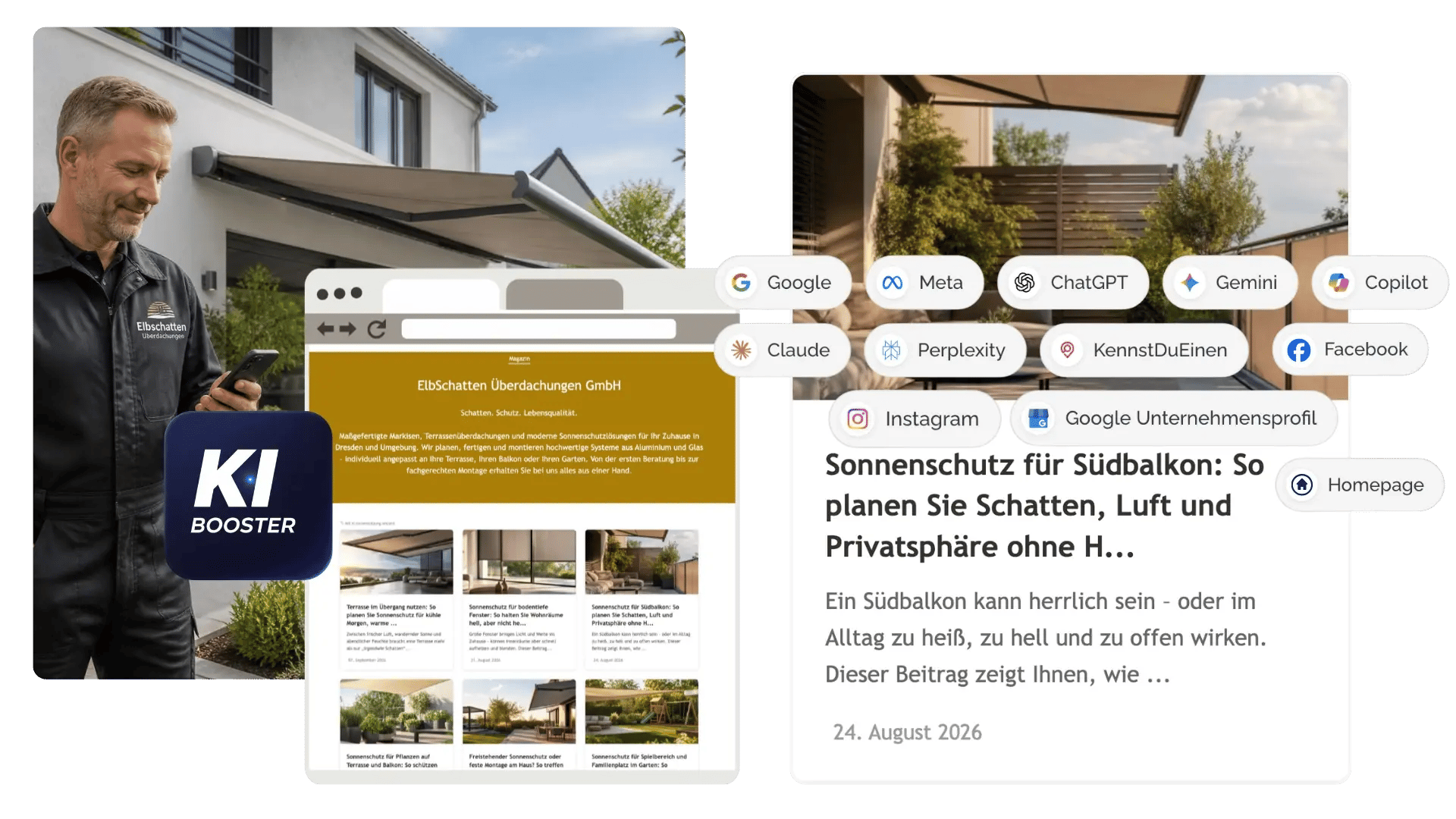 KI Booster automatische Verteilung Content LLMs Social Media Google-1
