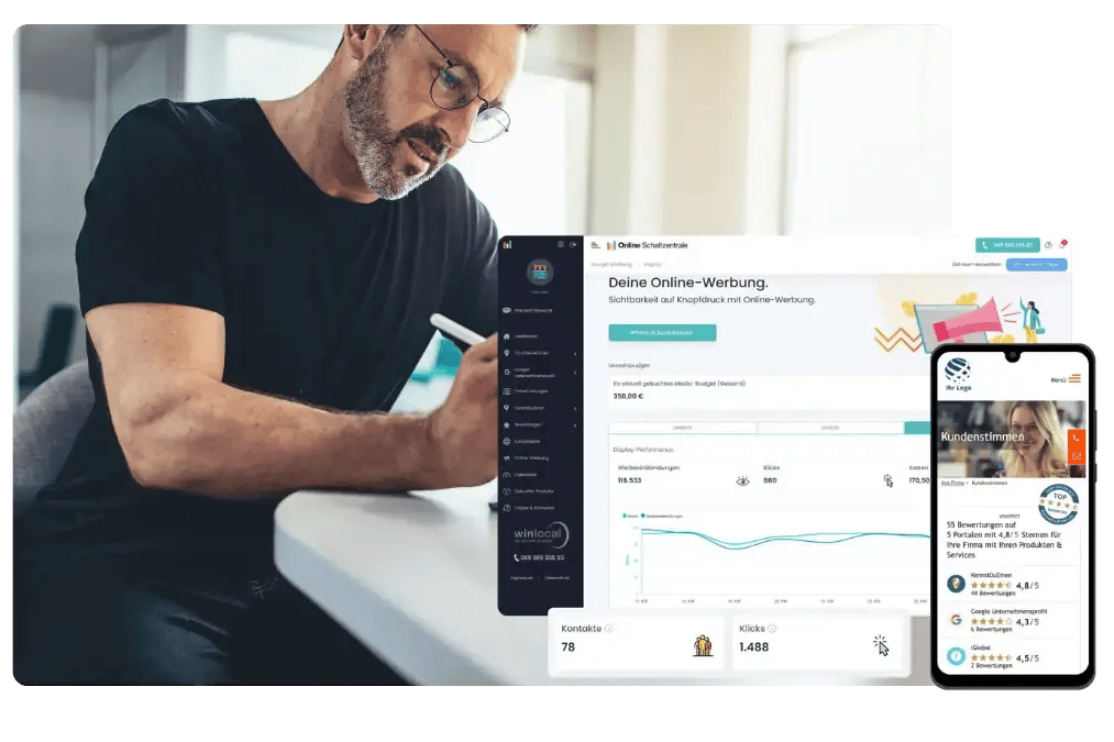 Kachel Benefit Grafik Karten WinLocal.de Premium Kontaktseite 