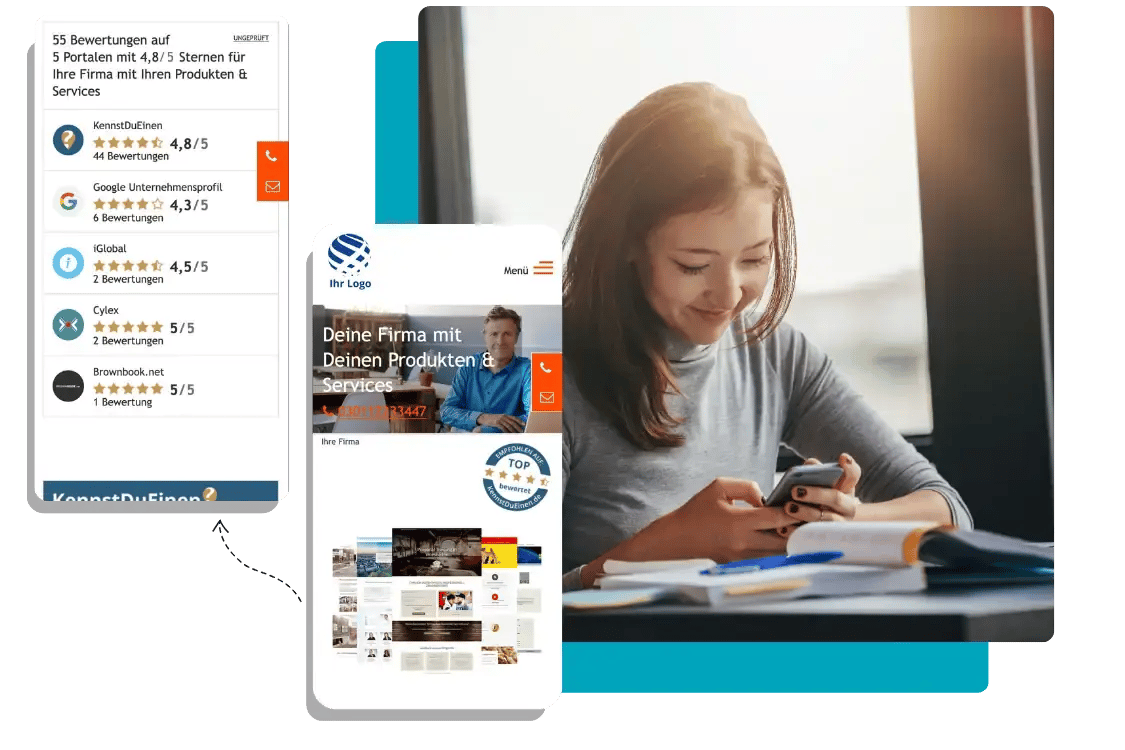 Kachel Benefit Grafik Karten WinLocal.de Website Premium Kontaktseite