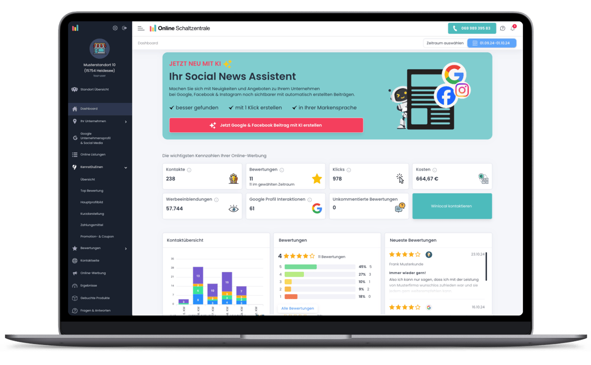 Online Schaltzentrale Demo GFM Trend WinLocal