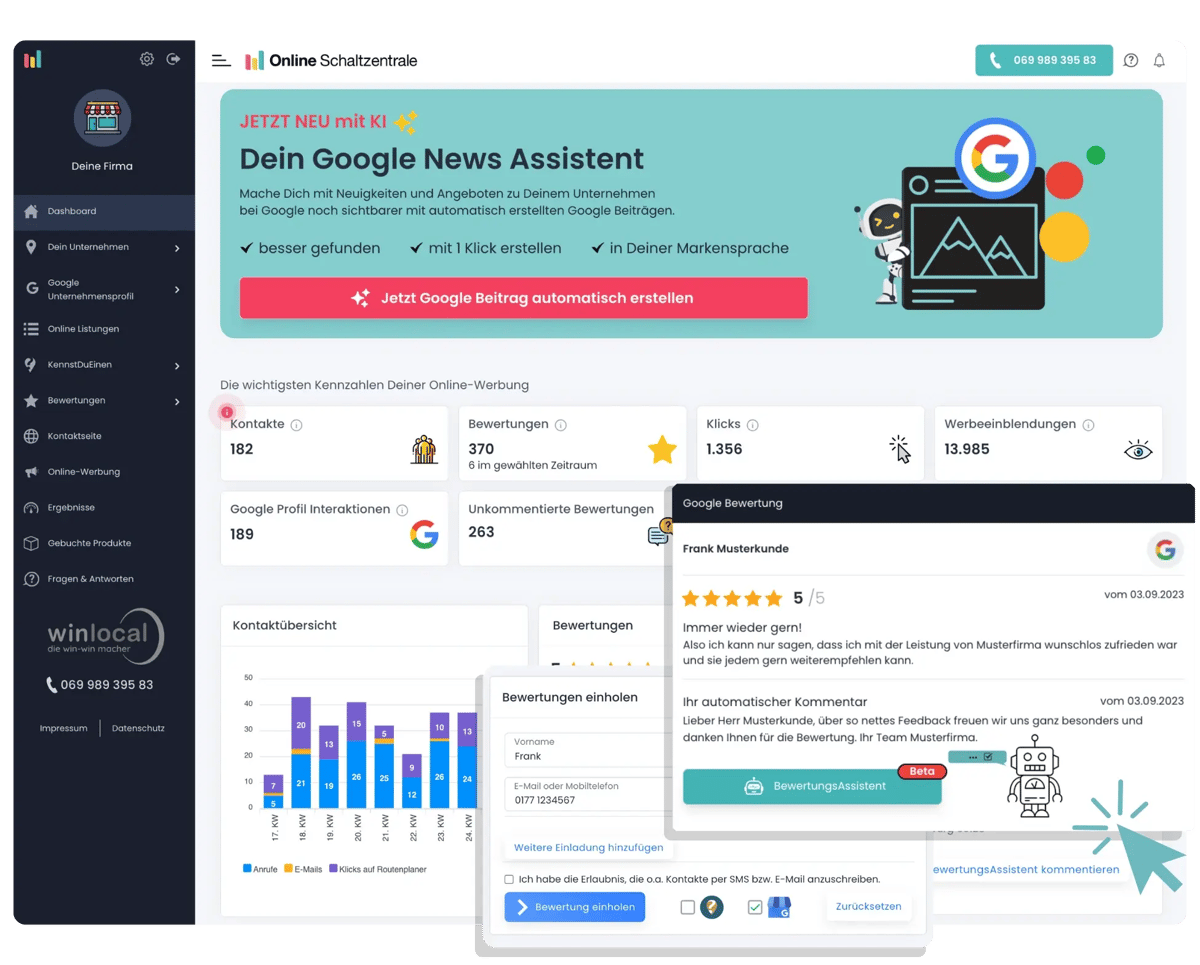 Online Schalztzentrale Dashboard Produktseite OSZ call out