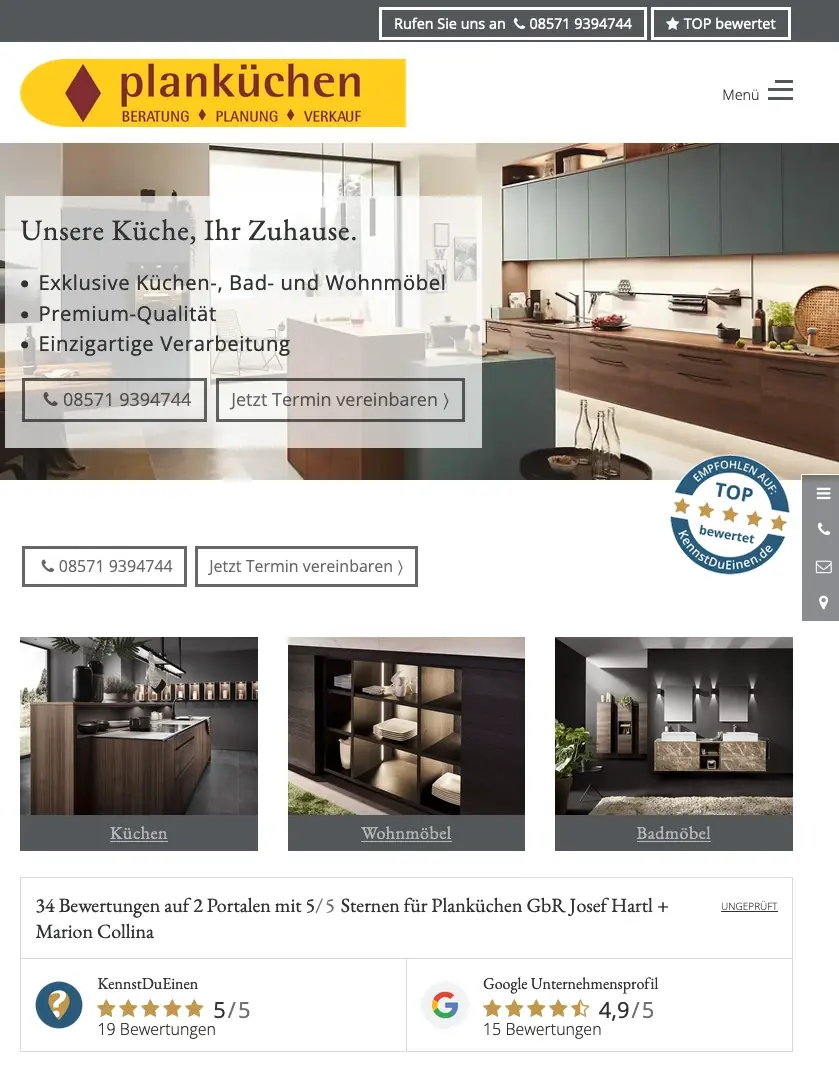 kanotaktseite beispiel kuechen winlocal
